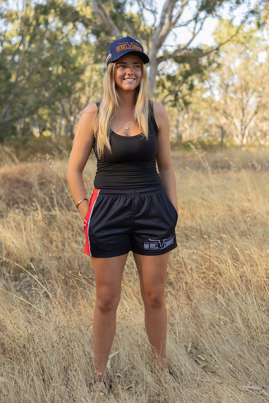 Moolort Footy Shorts Red/Black White