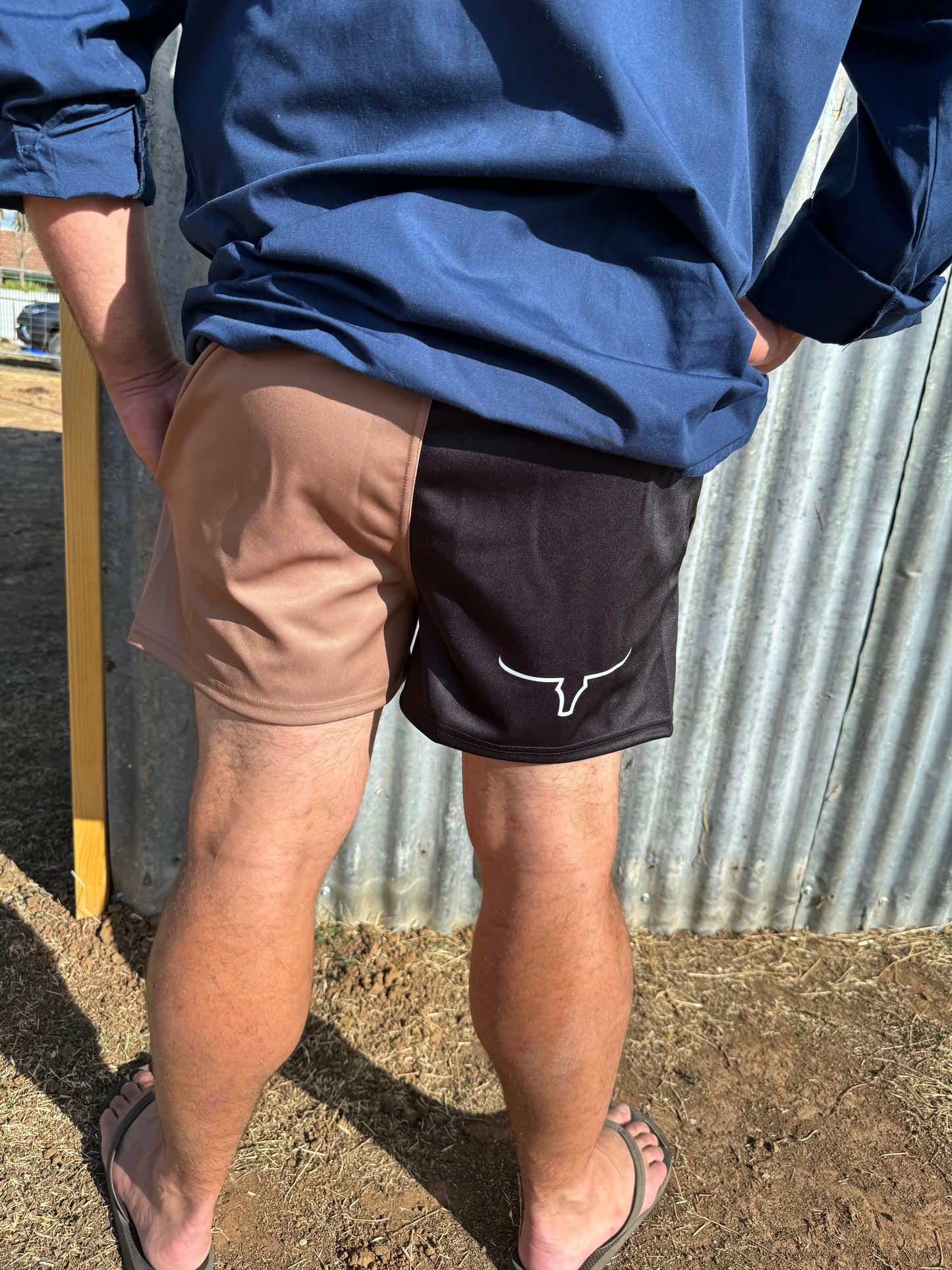 Moolort Footy Shorts Black/Tan