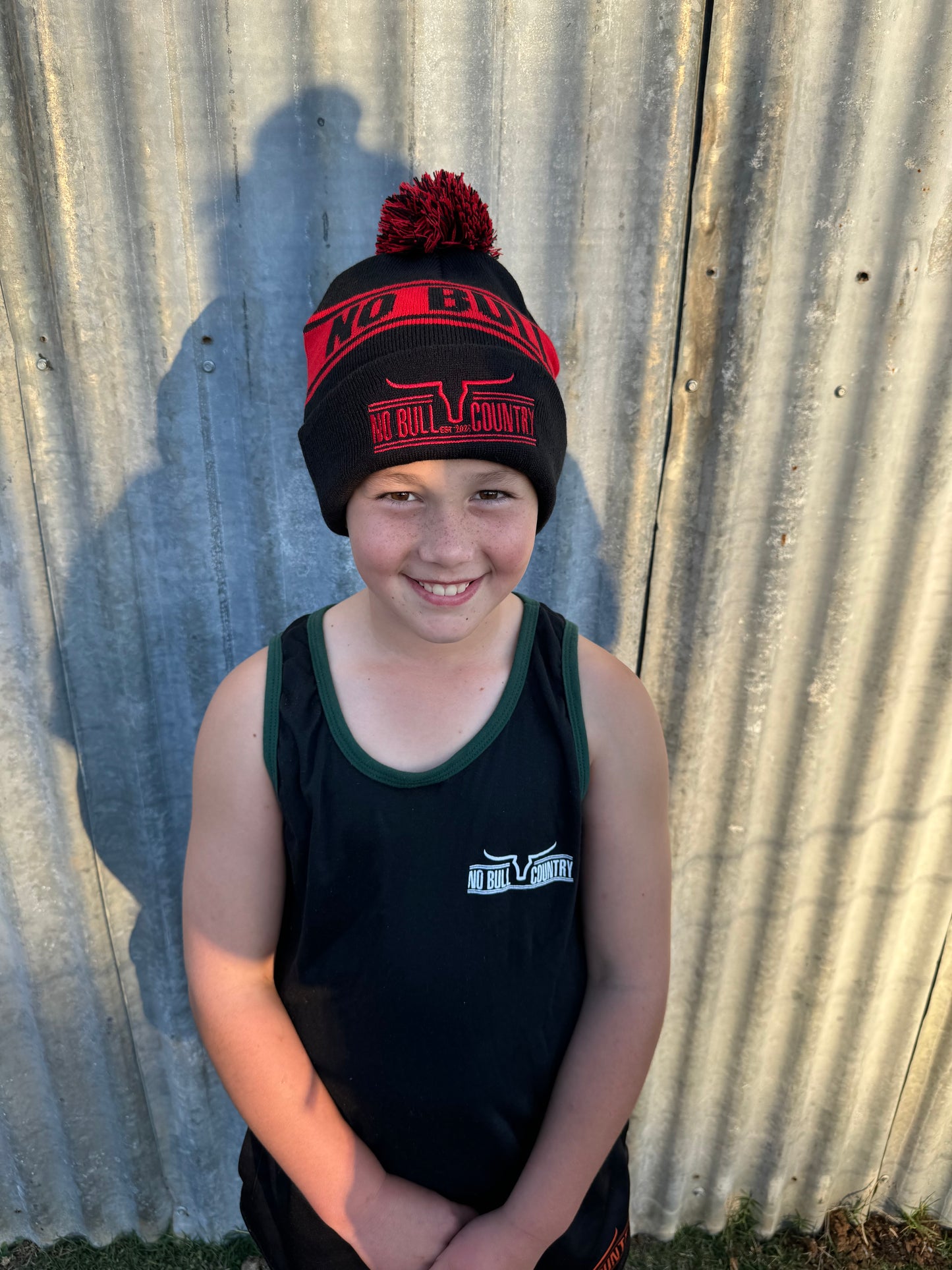 Bundy Carisbrook Red & Black Beanie