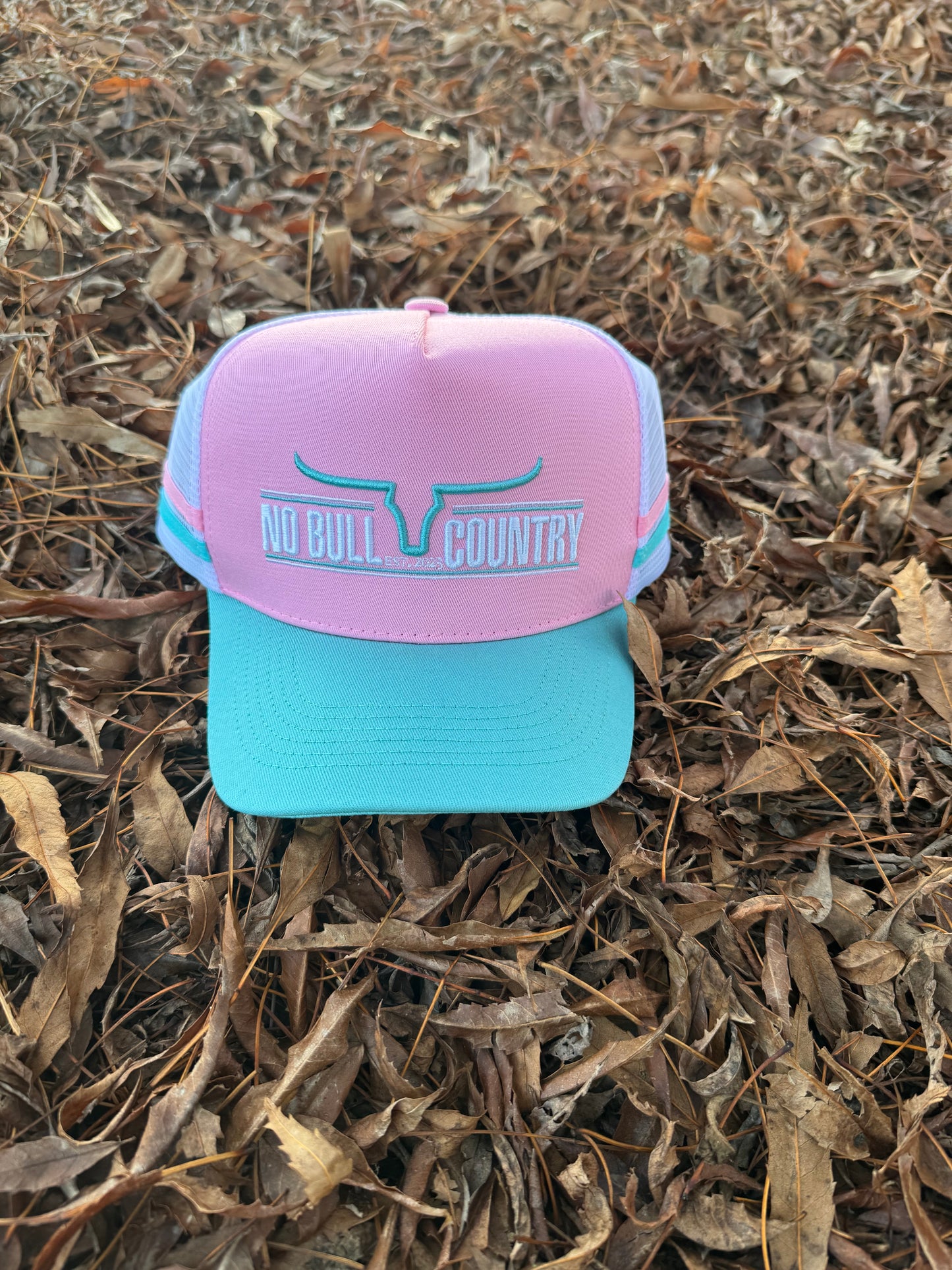 Donovan Trucker Cap Pink & Aqua