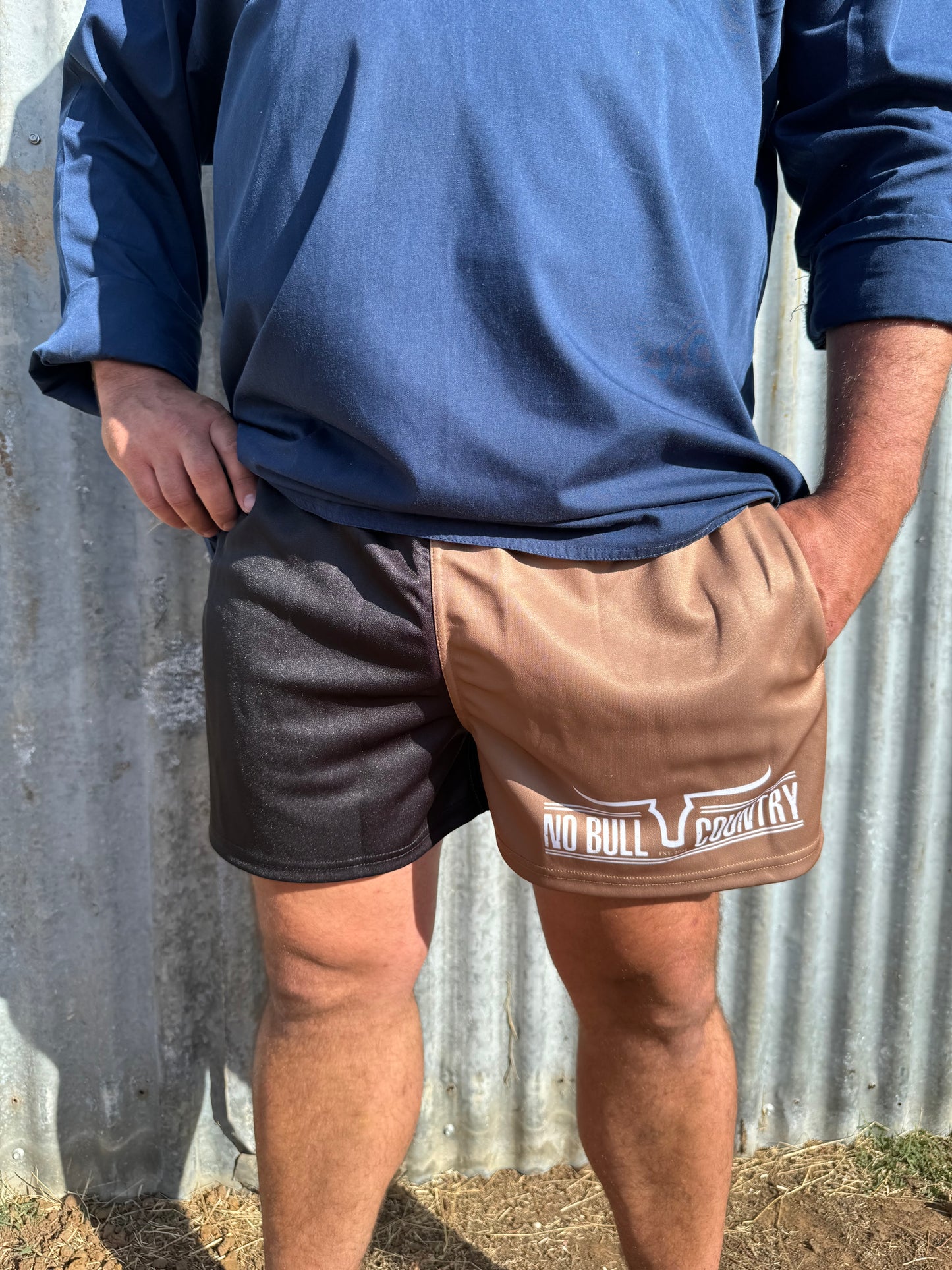 Moolort Footy Shorts Black/Tan