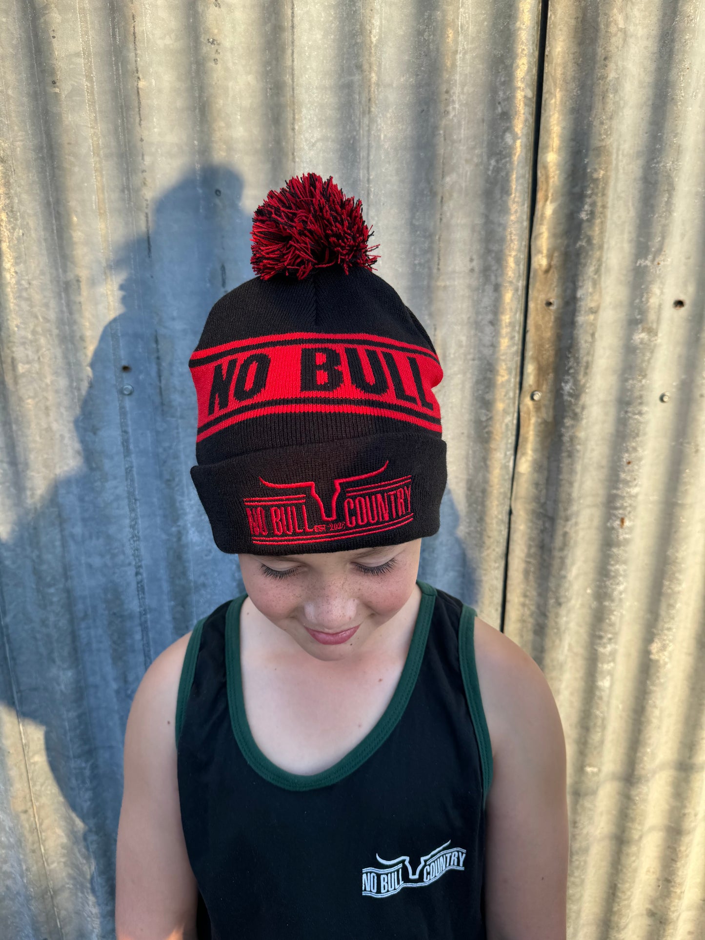 Bundy Carisbrook Red & Black Beanie