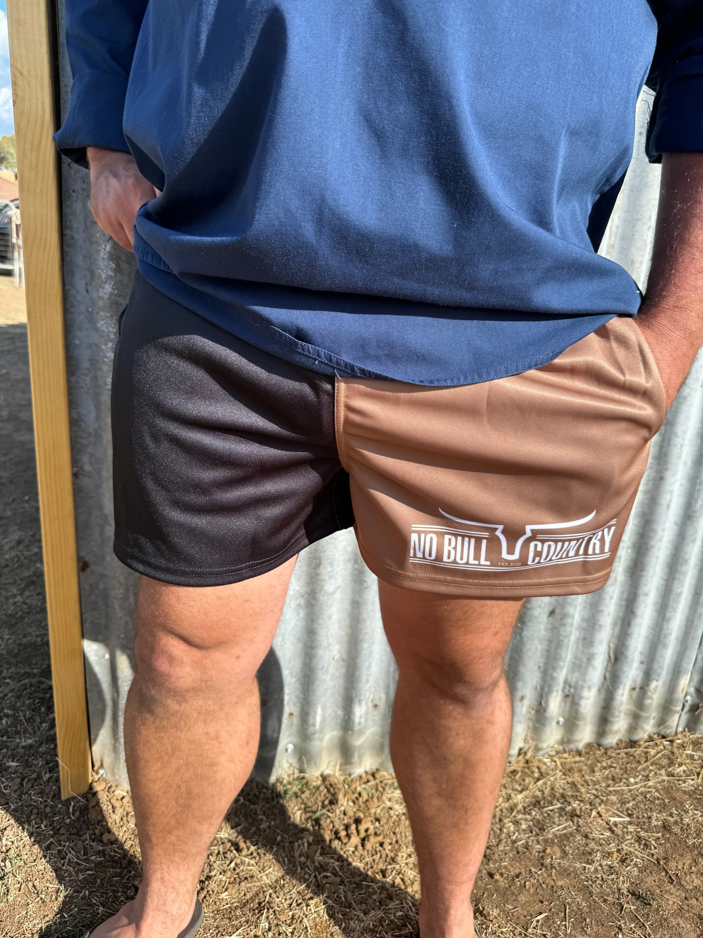 Moolort Footy Shorts Black/Tan