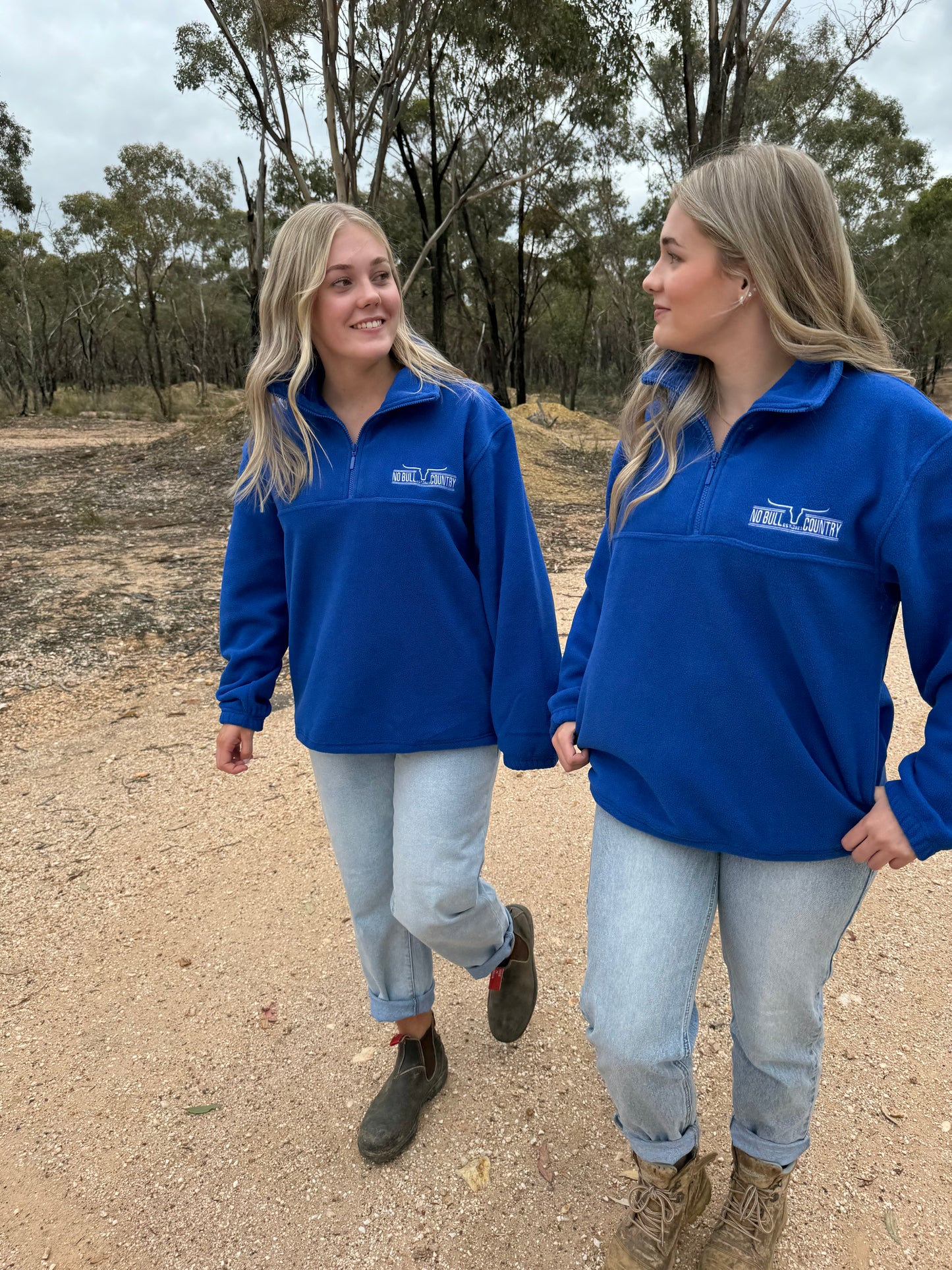 Pyrenees Fleece 1/2 Zip Jumper Blue