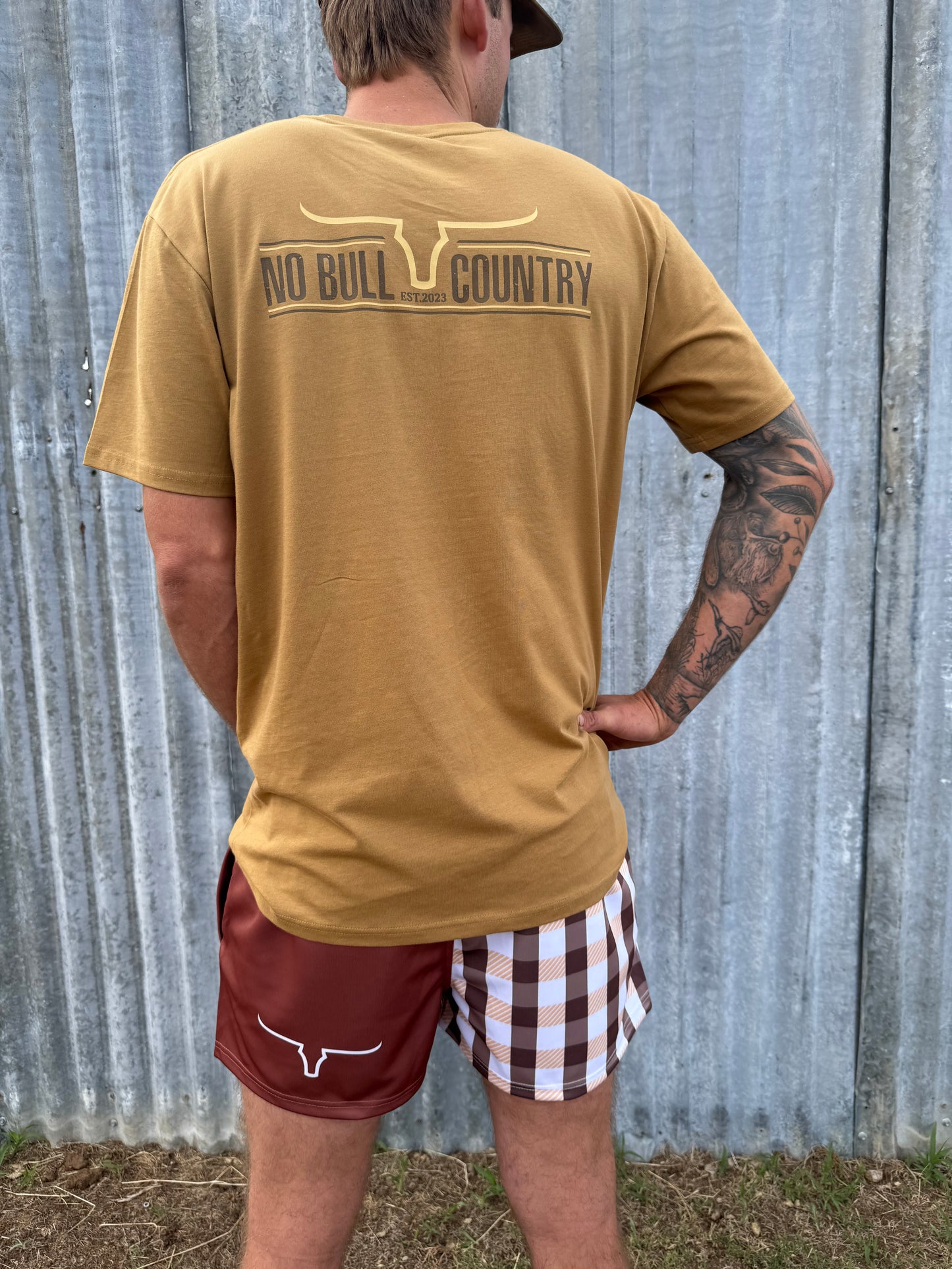 The Bailey Brown & Gingham Check Footy Shorts