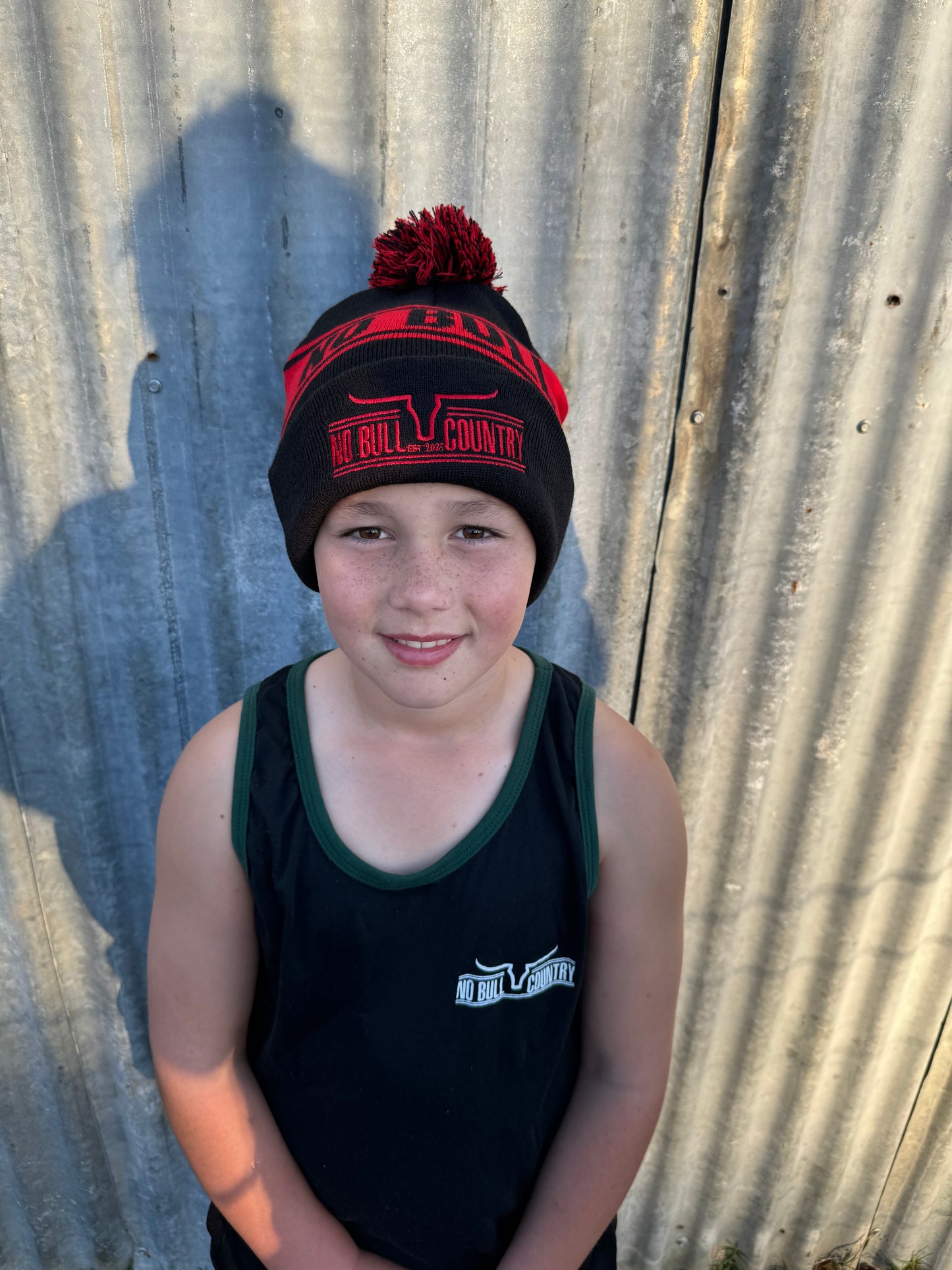 Bundy Carisbrook Red & Black Beanie