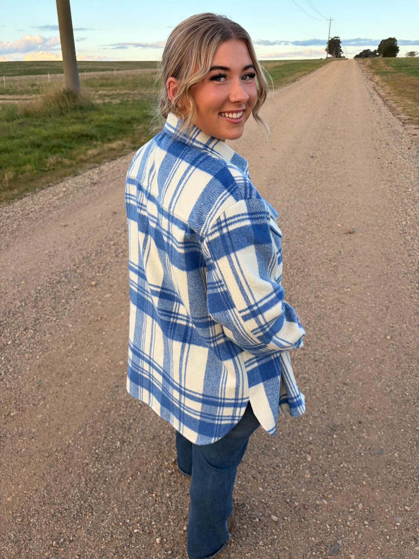 Bessie Shacket Blue
