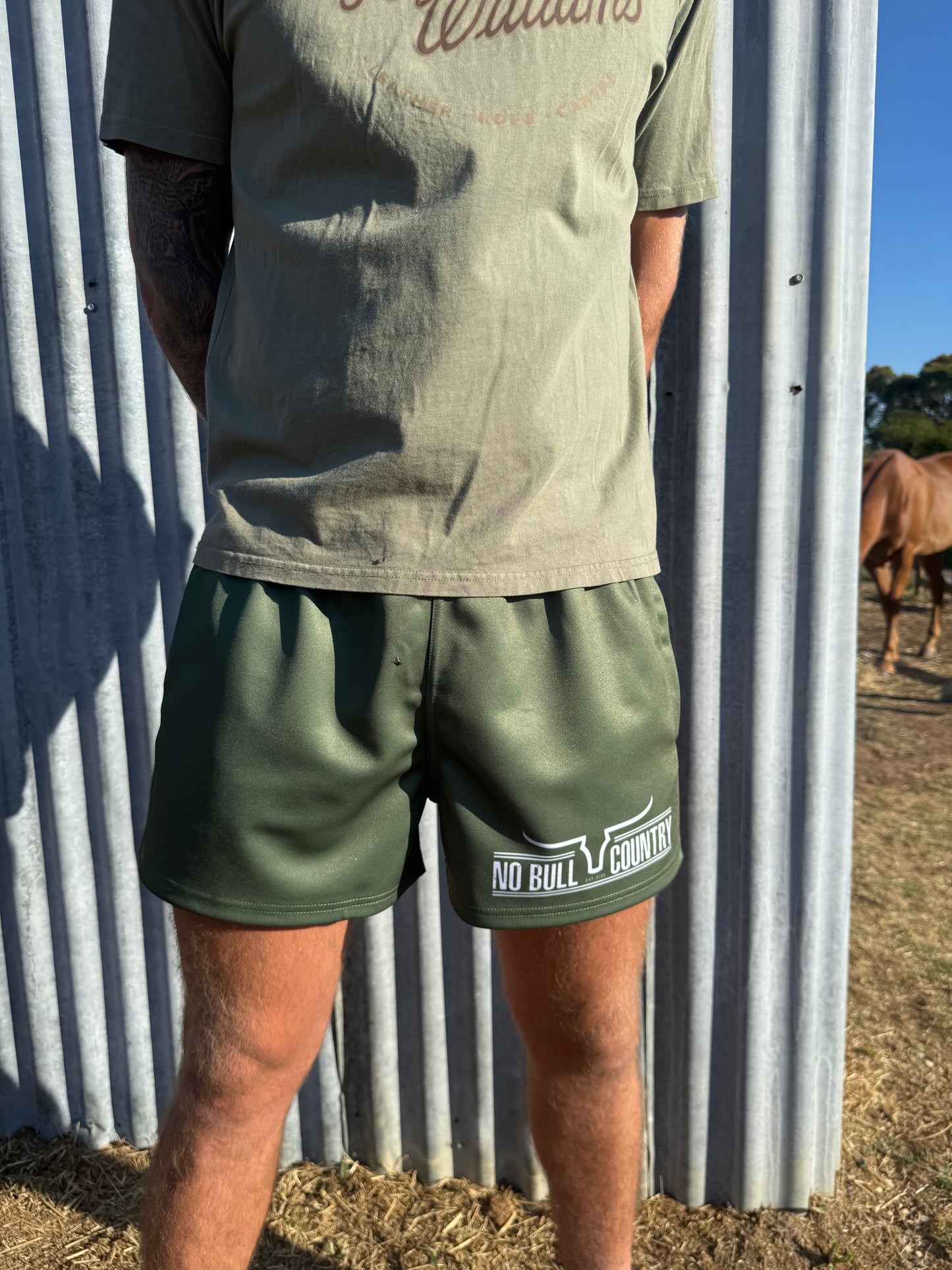 Moolort Footy Shorts Green