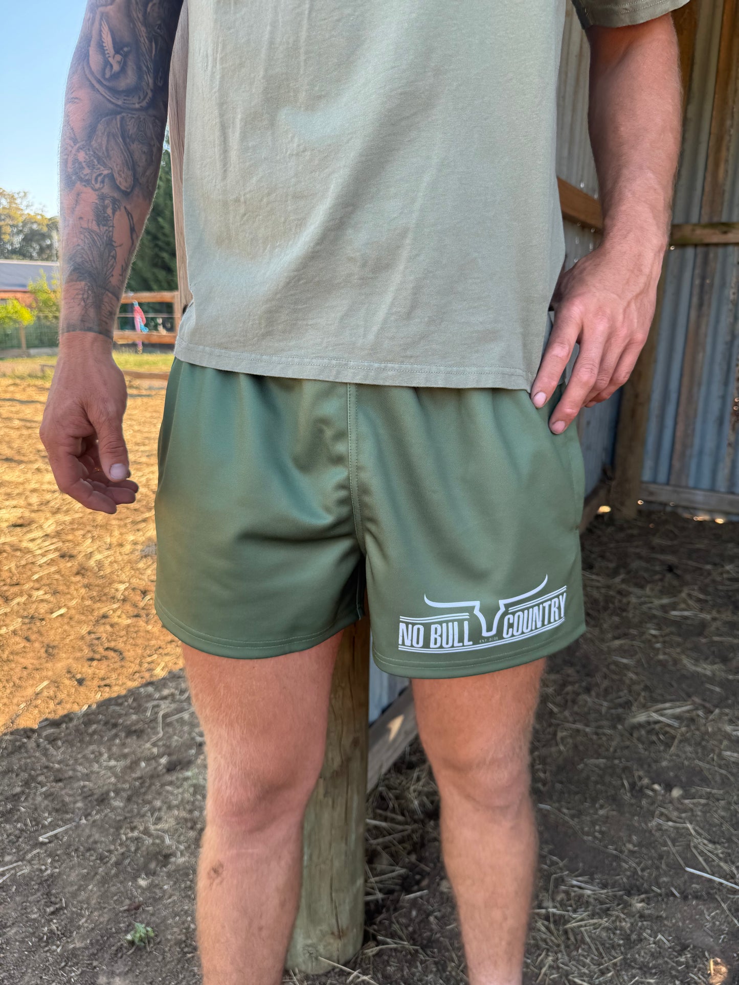 Moolort Footy Shorts Green
