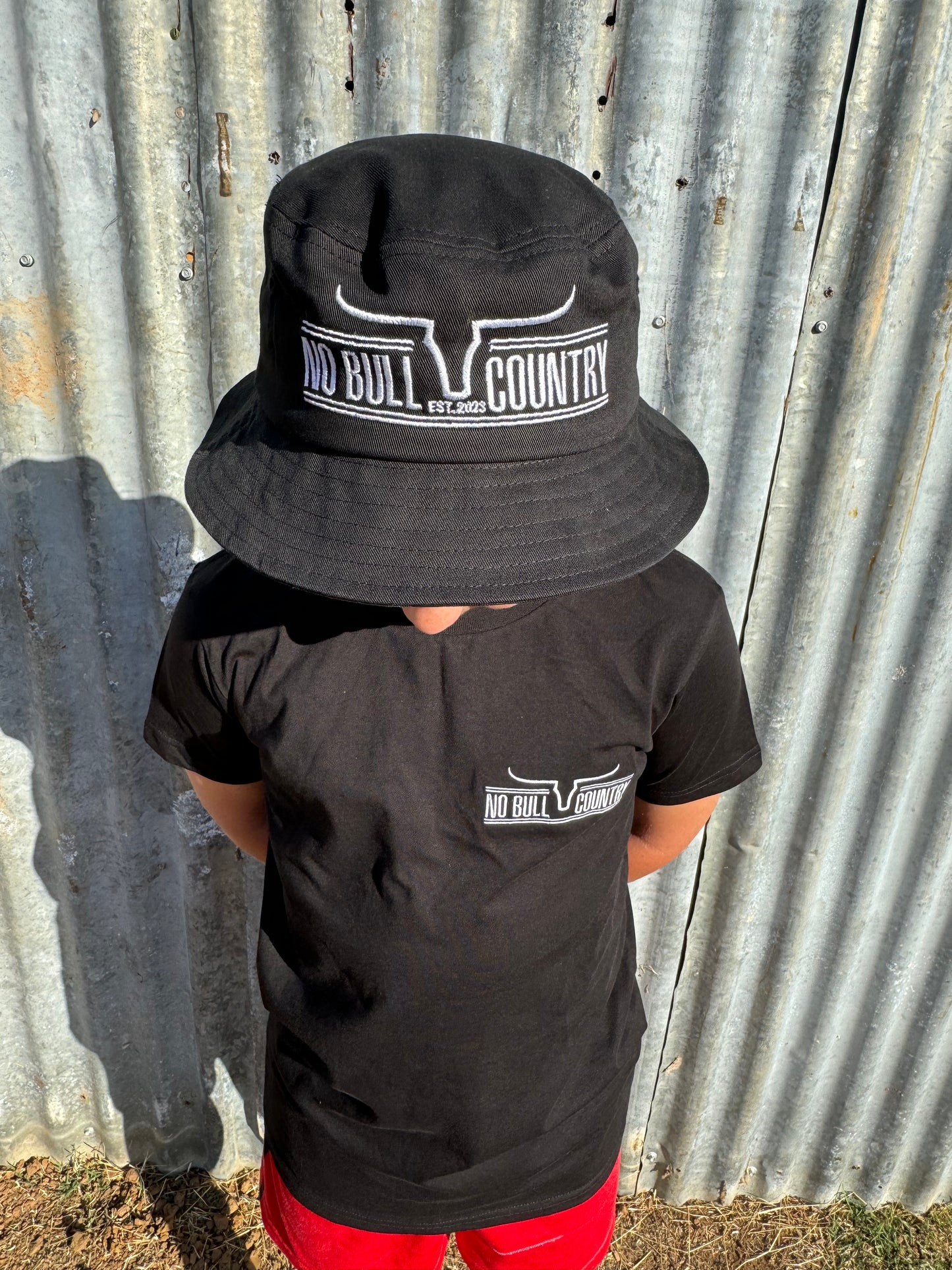 Kids Black Bucket Hat