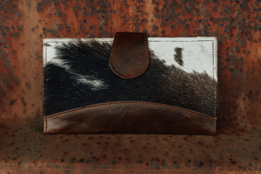 Ebony Wallet Brown/White Hide